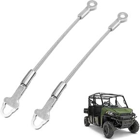2PCS Tailgate Cable Compatible with Polaris Ranger 2005-2006, 500 2005-2010, 700 2005-2009, 800 2010-2016, 900D 2011-2014 Tail Gate Cable Replace # 7081215 7081445