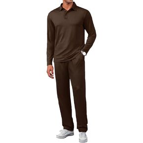 Uni Clau Men's Tracksuits 2 Piece Set Casual Sweatsuit Sets Polo Sweater and Sweatpants Suit Jogger Set Outfit