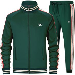 W JIANWANG Track Suits for Men Set Jogging Tracksuit Mens Sweatsuits