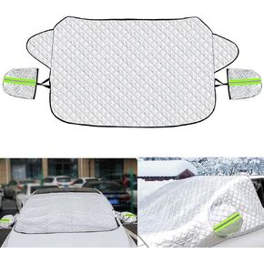 Windshield Snow Cover, Front Windshield Cover for Ice and Snow, Wear-resistant Snow Frost Protection Auto Cover with Independent Earmuffs, Four Seasons Universal Protection Cover, Universal for Cars