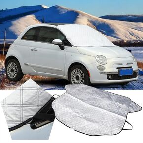 HAPPYHORSE Snow Windshield Snow Cover for Fiat 500 Abarth 2010-2023 Winter Snow Frost Car Windshield Cover Accessories