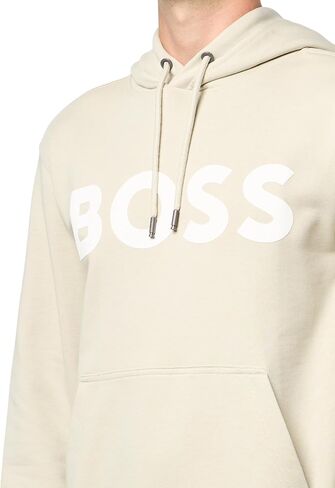 سويت شيرت بغطاء رأس قطني بشعار كبير للرجال من BOSS in Saudi Arabia