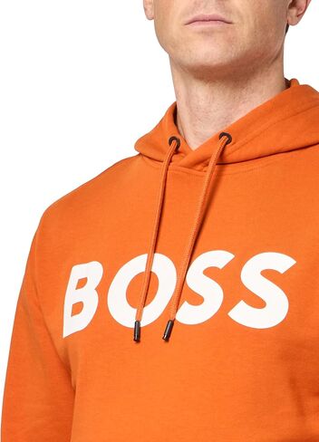 سويت شيرت بغطاء رأس قطني بشعار كبير للرجال من BOSS in Saudi Arabia
