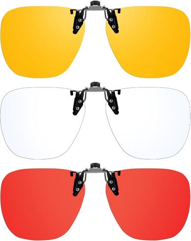 3 Pack Clip On Blue Light Blocking Glasses for Eyes Strain/Light-Sensitive Flip Up Computer Gaming Glasses BL1007 in Kuwait
