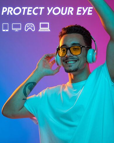 Blue Light Blocking Glasses Gaming- Filtering Computer Gaming Screen/TV/Phone UV Blue Ray in Saudi Arabia