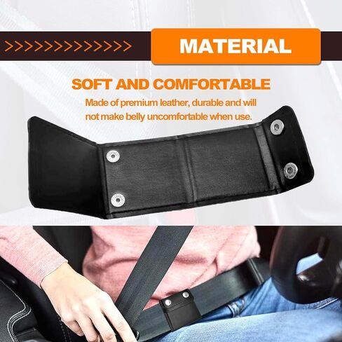 عبوتان من قطعتين من واقي مشبك القفل التلقائي المريح للبالغين والأطفال، أغطية حزام أمان مريحة، أسود in Kuwait