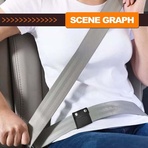 عبوتان من قطعتين من واقي مشبك القفل التلقائي المريح للبالغين والأطفال، أغطية حزام أمان مريحة، أسود in Kuwait