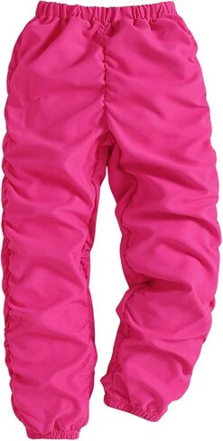 Floerns Girl's Ruched Workout Sportswear Elastic Waisted Loose Jogger Pants in Saudi Arabia
