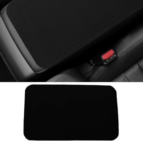 Car Center Console Pad, Comfort Auto Leather Armrest Cover, Soft Car Armrest Storage Box Mat, Universal Car Interior Protection Accessories for Car SUV Truck (Black) in Saudi Arabia