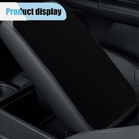 Car Center Console Pad, Comfort Auto Leather Armrest Cover, Soft Car Armrest Storage Box Mat, Universal Car Interior Protection Accessories for Car SUV Truck (Black) in Saudi Arabia