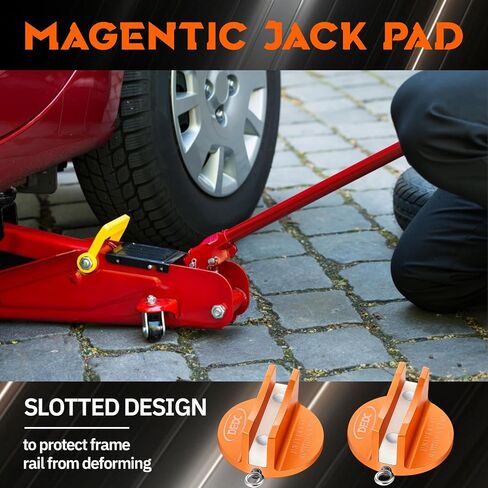DEDC Pinch Weld Jack Pad، حوامل الأرضية، لوازم جاك الملحقات، تغيير الإطارات، إصلاح الإطارات، يجب أن يحتوي الزيت على وسادات رفع، محول مع جانب مشقوق لسيارة الدفع الرباعي، شاحنة بيك اب، سيدان MPV، عربة in Kuwait