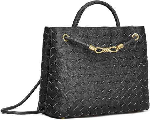 حقيبة كاتي المنسوجة للنساء وحقائب اليد وحقائب الكتف من الجلد المحبب للعمل أثناء السفر in Kuwait