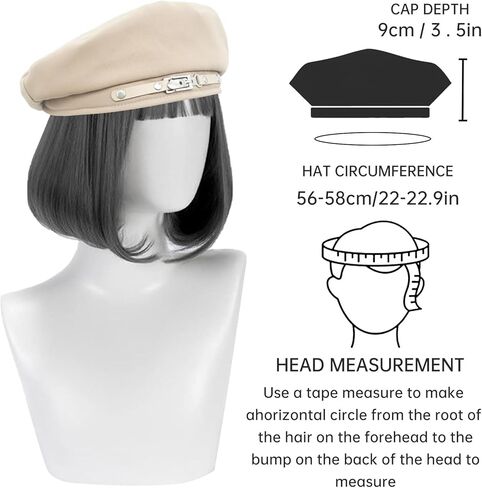 Aivtalk Women Artist Beret Solid Color French Beret Classic Cotton Cap with Metal Decorative Buckle in Saudi Arabia