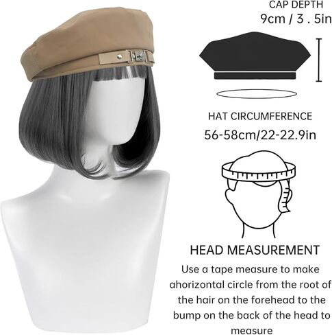 Aivtalk Women Artist Beret Solid Color French Beret Classic Cotton Cap with Metal Decorative Buckle in Saudi Arabia