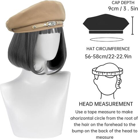 Aivtalk Women Artist Beret Solid Color French Beret Classic Cotton Cap with Metal Decorative Buckle in Saudi Arabia