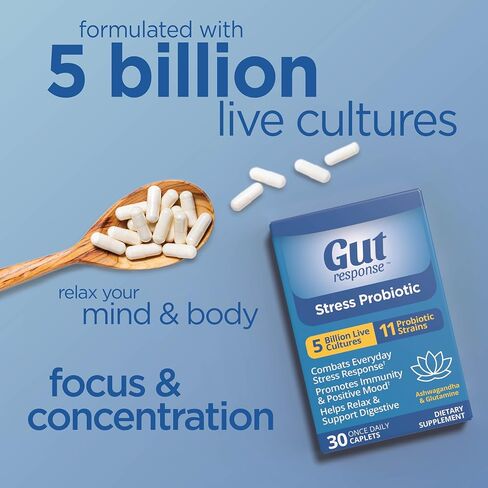 Sleep Probiotic for Men & Women, Slows Down Digestive Aging, Supports Sleep and Recovery, Promotes Healthy Gut, Vegan, Gluten Free & Soy Free, 3 Billion CFU, 30 Caplets in Saudi Arabia