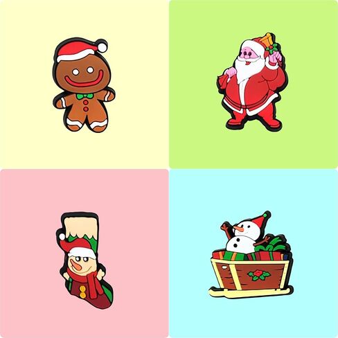 Shoe Charms for Christmas Gift,Cute Decoration Charms for Shoes Wristband,Shoe Charms for Sneakers Party Favors,Shoes Accessories Charms for Clog Sandals,Lovely Shoe Charm in Saudi Arabia