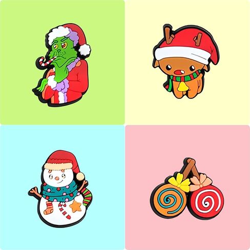 Shoe Charms for Christmas Gift,Cute Decoration Charms for Shoes Wristband,Shoe Charms for Sneakers Party Favors,Shoes Accessories Charms for Clog Sandals,Lovely Shoe Charm in Saudi Arabia