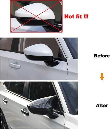 CKE 2pcs Compatible with Honda Civic 2025 2024 2023 2022 Accessories Aggressive Look Sport Door Side Mirror Cover Exterior Rearview Mirror Guard Cover Trims -Carbon Fiber Style in Saudi Arabia