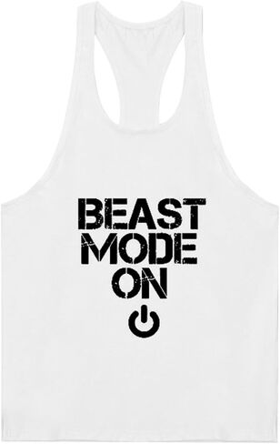 Men's Gym Tank Tops Y-Back Workout Muscle Tee Bodybuilding Stringer Fitness Sleeveless T-Shirts in Kuwait