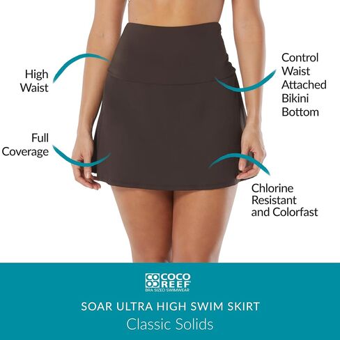 COCO REEF Soar Ultra High Waisted Swim Skirt with Tummy Control Lining in Saudi Arabia