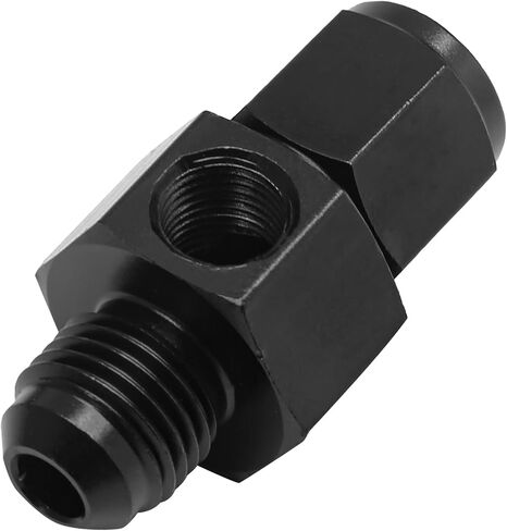 6AN Fuel Pressure Gauge Take Off Fitting Adapter, 6AN Male Flare to Female Swivel with 1/8 NPT Gauge Port Hose Adapter, Aluminum in Saudi Arabia
