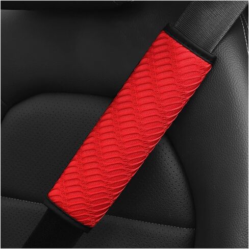 2PCS Car Seat Belt Covers, Breathable Comfortable Automotive Safe Strap Harness Pad Cushions, Mesh Vehicle Seatbelt Shoulder Neck Protectors, Universal for SUV, Truck, RV（Green） in Saudi Arabia
