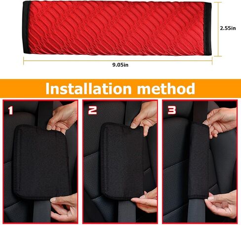 2PCS Car Seat Belt Covers, Breathable Comfortable Automotive Safe Strap Harness Pad Cushions, Mesh Vehicle Seatbelt Shoulder Neck Protectors, Universal for SUV, Truck, RV（Green） in Saudi Arabia
