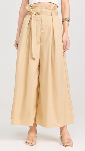 L'AGENCE Women's Lowen Paperbag Crop Pants in Saudi Arabia