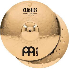 Meinl 15" Medium Hihat (Hi Hat) Cymbal Pair - Classics Custom Brilliant - Made in Germany, 2-YEAR WARRANTY (CC15MH-B)
