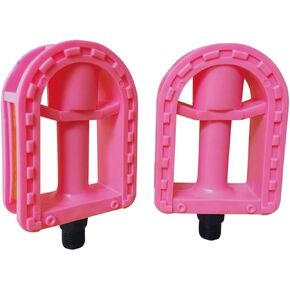 Kid's Bike Pedal 1/2-Inch Bike Pedals 1 Pair Kids Spindle Pedals Resin 12‘’ 14‘’ (Pink,Blue)
