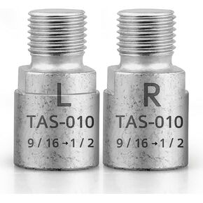 Hikenture Bike Pedal Adapter 9/16" to 1/2" Bicycle Pedals Chrome Molybdenum Steel (Pair)