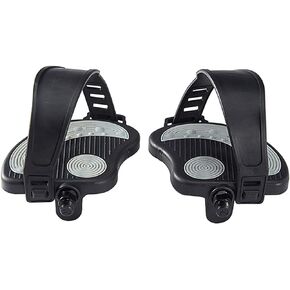 Exercise Bike Pedals with Straps for Peloton Bike, Spin Cycling Bike, Indoor Exercycle Bike, Stationary Recumbent Bicycle Replacement Parts