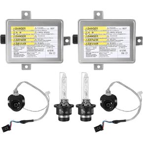 2PCS X6T02971 X6T02981 W3T15671 Xenon HID Headlight Ballast with Igniter and D2S Bulb Replace W3T10471 W3T11371,33119-S0K-A10 33109-S0K-A02 Replacement for Acura Honda Mazda Xenon HID Ballast