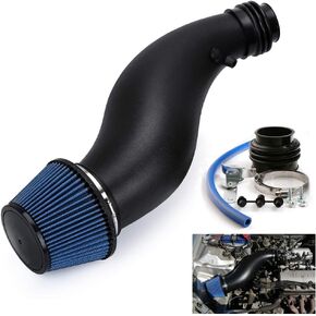 PTNHZ Blue Neck 4.5"/115mm Car High Flow Cold Air Intake Air Filter Power Intake Air Inlet System Mushroom Head Air Cleaner