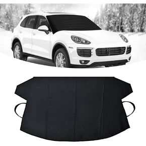 gunhunt Pack-1 Car Windshield Snow Shield Cover, 600D Thicken Oxford Fabric Car Windshield Cover Best for Ice, Frost & Snow Removal Windshield Snow Cover for All Weather (75" x 42.25")