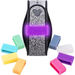 Magic Band Protectors, Multi-Color Smart Watch Security Bands, Made for Fitbit Charge, Charge HR, Garmin Vivofit, Disney Magic Band 2.0 & More