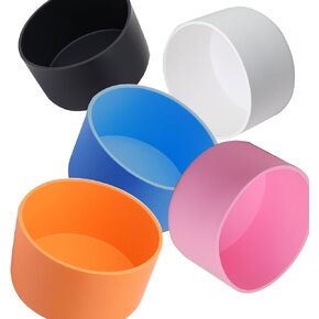 5Pcs Silicone Bottle Boot, Bottom Protector Compatible with Stanley/Hydroflask/YETI/Iron Flask/Simple Modern/Vmini, 2.8-3in Bottom Width of Stainless Water Bottle