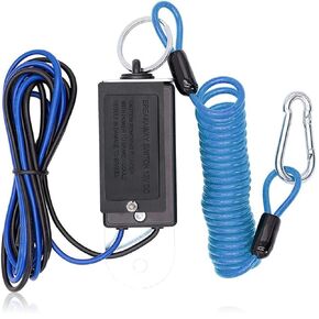 مفتاح فصل المقطورة RVpligo، كابل ملفوف أزرق قابل للفصل بطول 6 أقدام مع مفتاح فرامل كهربائي، مفتاح فصل لفرامل المقطورة، يناسب مقطورة سحب RV in Kuwait