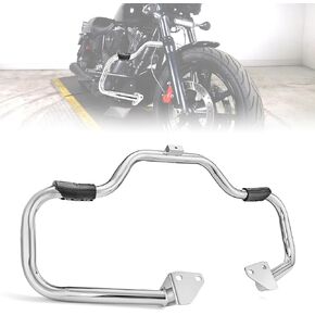 WSays Dyna 1 1/4" Engine Guard Mustache Highway Crash Bars Compatible with 2006-2017 Harley Dyna Fat Bob Street Bob Low Rider Super Glide Wide Glide Switchback