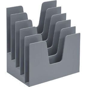 Acrimet Incline Desk File Sorter Step 5 Sections Heavy Duty (Silver Color)