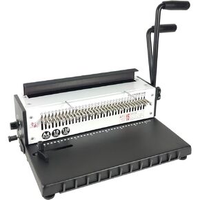 Rayson TD-1500B34R Binding Machine, Round Holes, 3:1 Pitch Wire-O Binder Punch 15 Sheets/Bind 130 Sheets with Sturdy Metal Construction