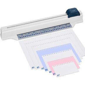 Cholemy Spiral Binding Machine Portable Desktop Binding Punch Hand Push Spiral Hole Punch for Store Office A4 A5 A6 A7 B5 B7 Paper Notebook Scrapbook with 5 Sheet Punch Capacity, Blue