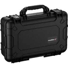 Condition 1 22" Large Waterproof Hard Travel Case with Foam, Portable Protective Storage Box for Camera, Electronics, Tools, Hunting, Military, Tactical, 288, 22" x 15" x 8", Black