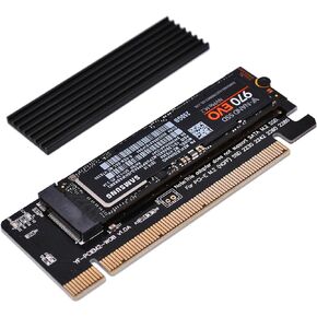 محول EZDIY-FAB NVME PCIe 4.0، محول M.2 NVME SSD إلى PCI Express مع حوض حراري، يدعم فقط فتحة PCIe x16، يدعم M.2 SSD 2230 2242 2260 2280