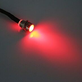 4 Pcs LED Indicator Pilot Dash Light,12V 8mm Aluminum Pilot Lights for Speedometer Odometer Tachometer (Color : Red) Car Interior Lighting Supplies Led Indicator Light 12V 12 Volt Small Led Light