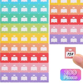 Spakon 200 Pcs Fitness Stickers for Planner Rainbow Weight Scales Mini Weight Loss Cute Exercise Stickers for Women Men Scrapbooking Journal Calendar Workout Supplies, Multicolor