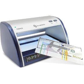AccuBANKER LED425 Money and Card Counterfeit Detector with 3-Point Counterfeit Detection Methods, Advanced LED Technology, Compact Validator, Super UV, Magnetic & Size Detection in Kuwait