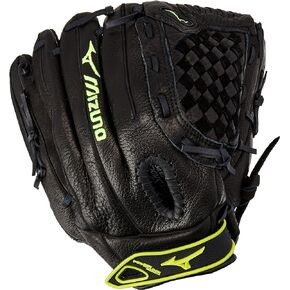 قفاز كرة لينة للشباب من سلسلة Prospect Fastpitch من Mizuno GPL1200F1، أسود، 12.00 بوصة in Kuwait