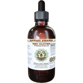 Hawaii Pharm Red Clover Alcohol-FREE Liquid Extract, Red Clover (Trifolium Pratense) Flower Glycerite Natural Herbal Supplement, USA 2 fl.oz